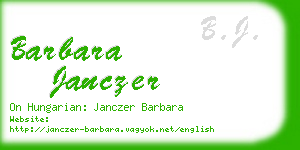 barbara janczer business card